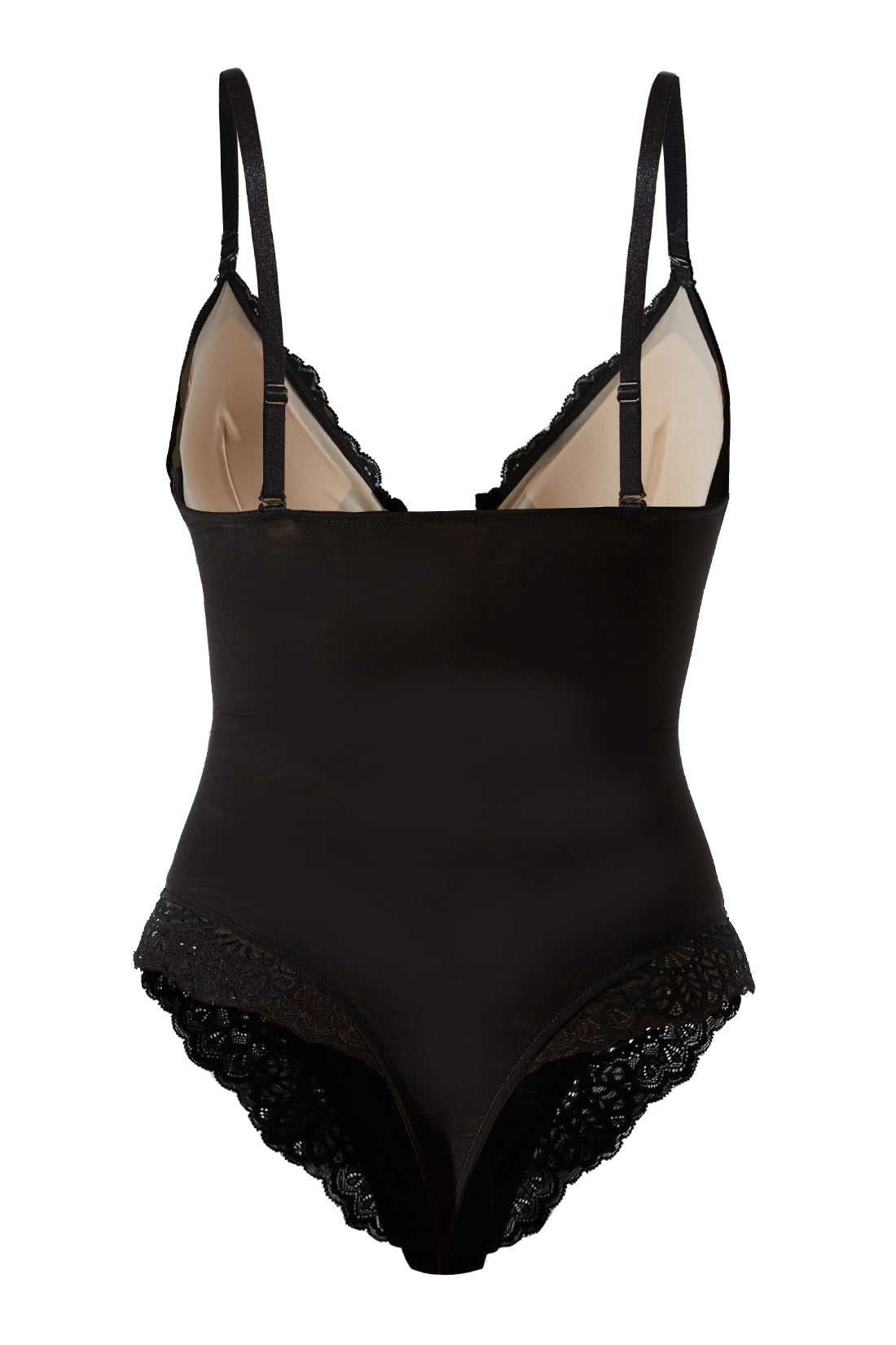 Lace Deep-V Shapewear Bodysuit